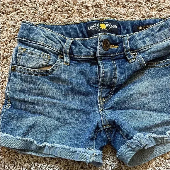 Lucky Brand Riley Short Girls Denim Jean Shorts Size 7 - Picture 2 of 6